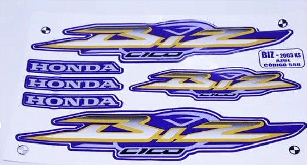 KIT DE FAIXAS C-100 BIZ AZUL 2003 KS- k