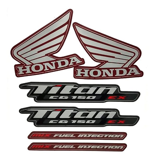 KIT DE FAIXAS TITAN 150 VERM 2011 EX k