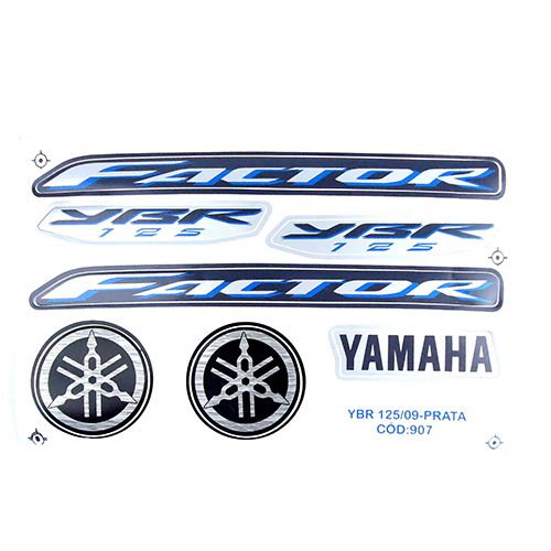 KIT DE FAIXAS FACTOR 125 PRATA 2009 k