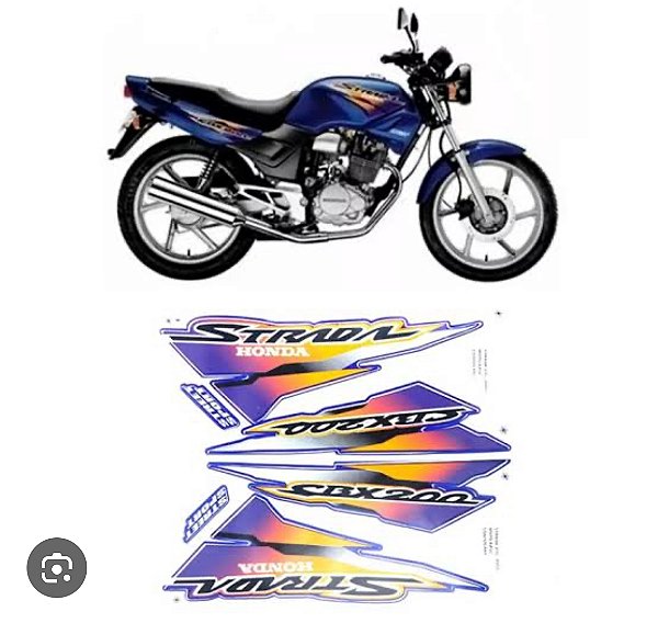 KIT DE FAIXAS CBX 200 AZUL 2001 v