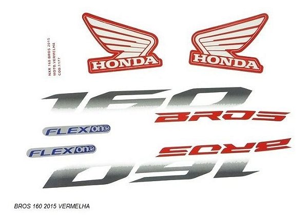 KIT DE FAIXAS NXR 160 VERM 2015 w