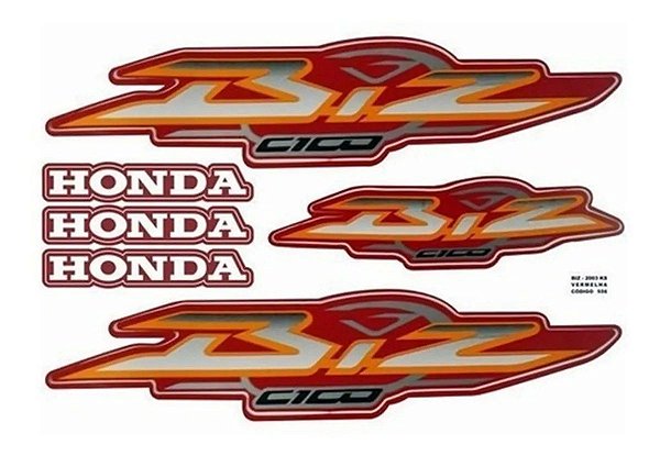 KIT DE FAIXAS C-100 BIZ VERM 2003 KS -J