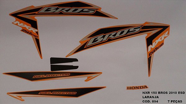 KIT DE FAIXAS NXR 150 LARANJA 2010 ESD k
