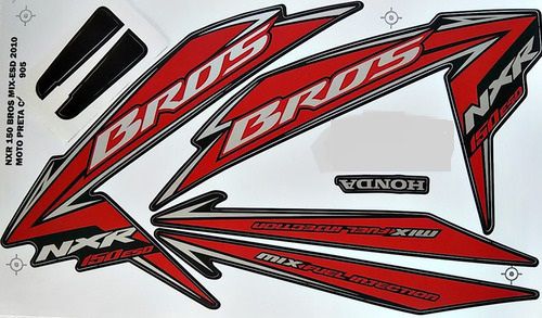 KIT DE FAIXAS NXR 150 PRETA 2010 MIX ESD k