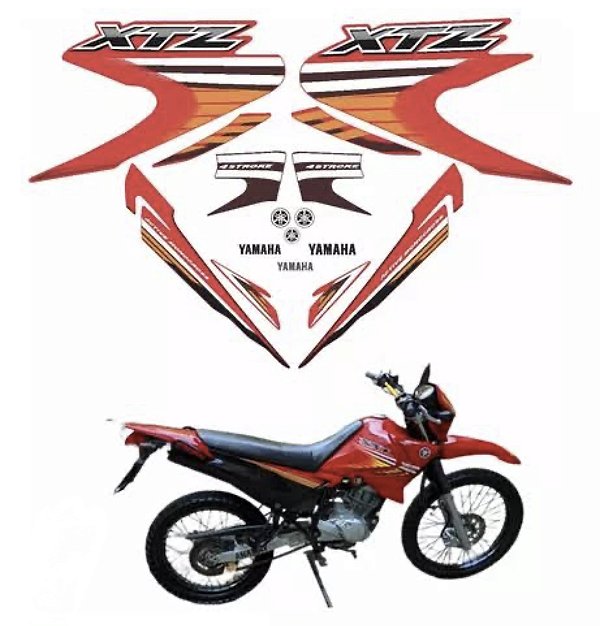 KIT DE FAIXAS XTZ 125 VERM 2008 k