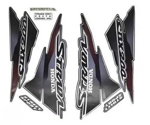 KIT DE FAIXAS CBX 200 PRETO 2002
