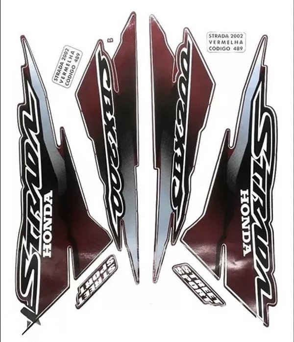 KIT DE FAIXAS CBX 200 VERM 2002