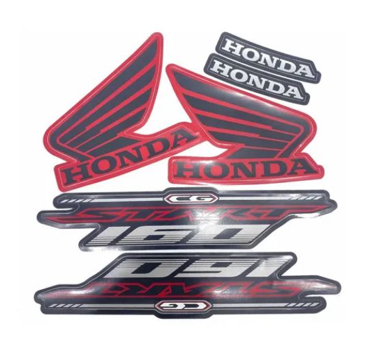 KIT DE FAIXAS CG 160 START VERM 2020/21 J