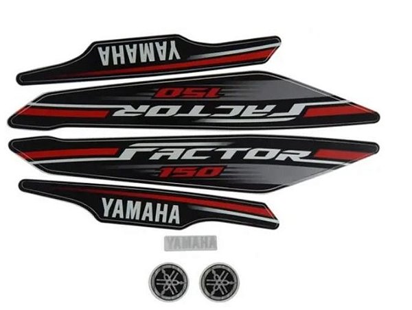 KIT DE FAIXAS FACTOR 150 PRETA 2017 J