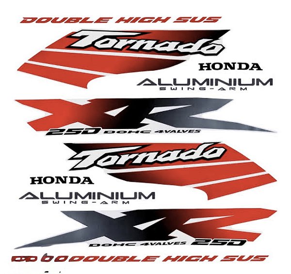 KIT DE FAIXAS XR 250 BRANCO 2001/02 k