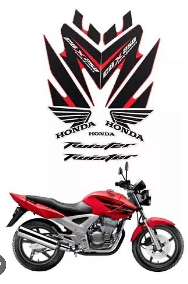 KIT DE FAIXAS CBX 250 VERM 2006 &