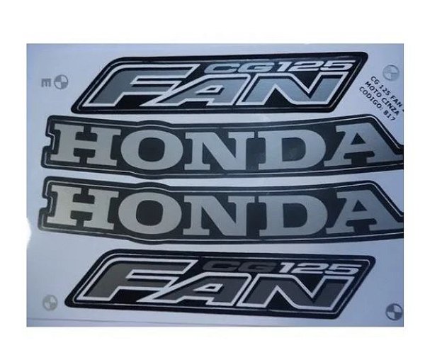 KIT DE FAIXAS FAN 125 CINZA 2008 - J