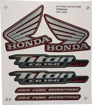 KIT DE FAIXAS TITAN 150 VERM 2012 ESD k