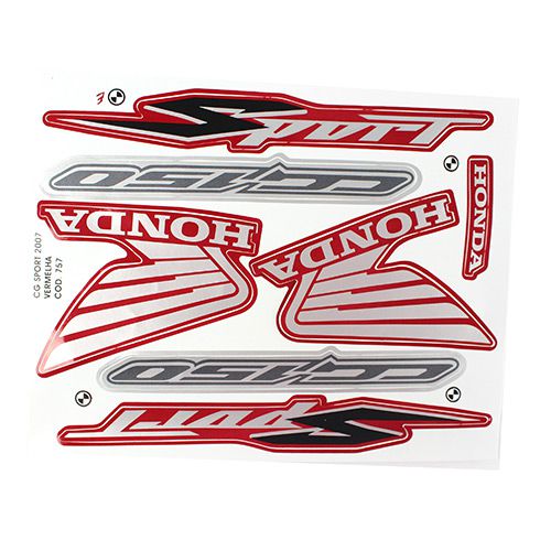 KIT DE FAIXAS TITAN 150 SPORT VERM 2007 - J