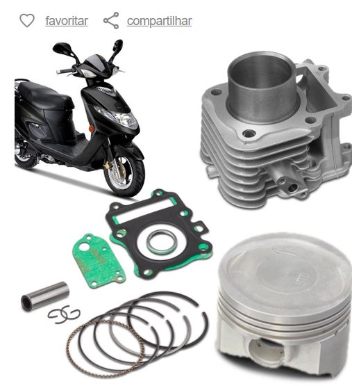 CILINDRO DO MOTOR BURGMAN 125 2005/2010 VEDAMOTORS (kit) w
