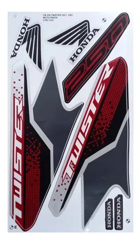 KIT DE FAIXAS CB 250 TWISTER PRATA 2021 CBS w