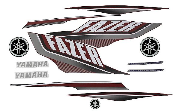 KIT DE FAIXAS FAZER 250 VERM 2015 BLUE FLEX J