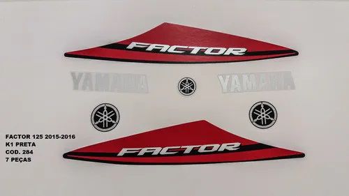 KIT DE FAIXAS FACTOR 125 PRETA K1 2015/2016 k