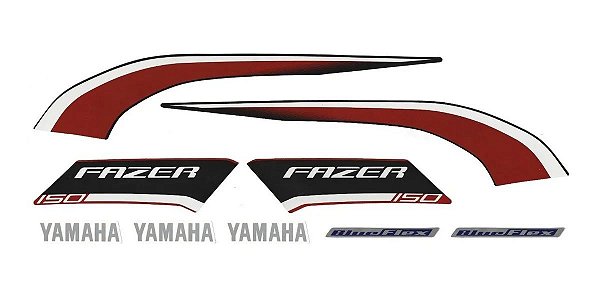 KIT DE FAIXAS FAZER 150 VERM 14/15 ED J