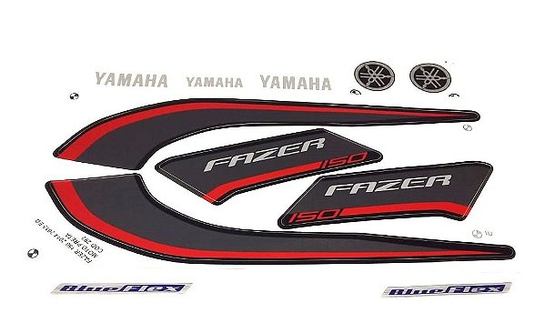 KIT DE FAIXAS FAZER 150 PRETA 14/15 ED J