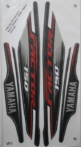 KIT DE FAIXAS FACTOR 150 BRANCA/VERM/PRETA 2018 J