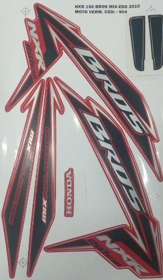 KIT DE FAIXAS NXR 150 VERM 2010 MIX ESD k