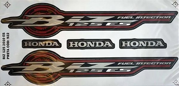 KIT DE FAIXAS BIZ 125 PRETA 2010 ES -k