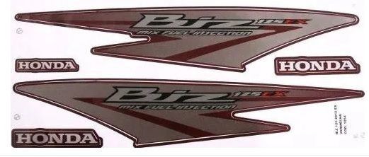 KIT DE FAIXAS BIZ 125 VERM 2012 EX -k
