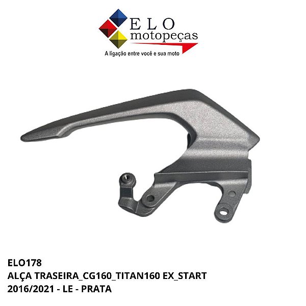 ALÇA TRAS TITAN 160 2016/2023 L/E PRATA MOD ORIG J
