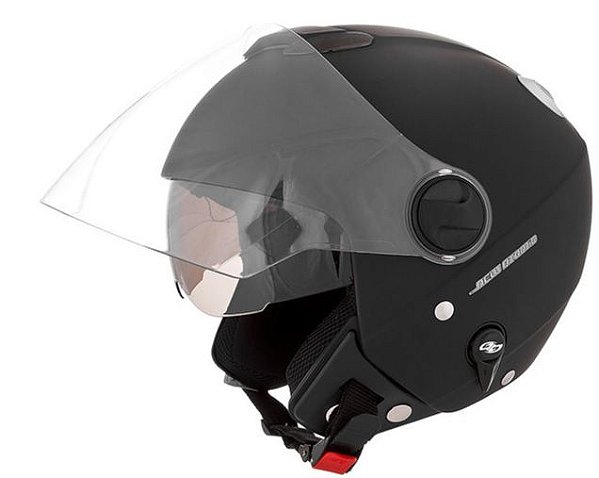 CAPACETE NEW ATOMIC PRETO/PRETO FOSCO - SOLID (SEM ADESIVO) TAM. 58 J