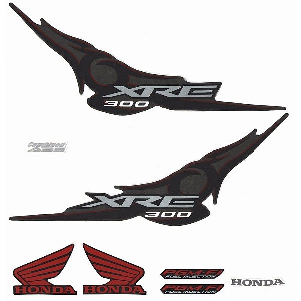 KIT DE FAIXAS XRE 300 PRETO 2011 k