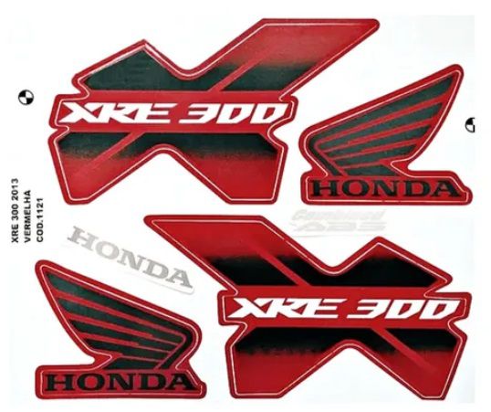 KIT DE FAIXAS XRE 300 VERM 2013 w