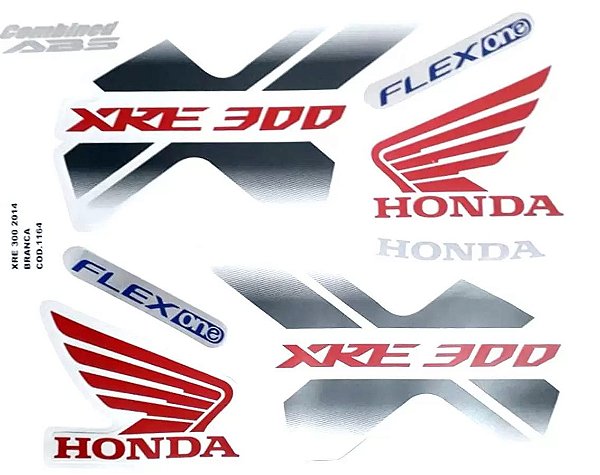 KIT DE FAIXAS XRE 300 BRANCA 2014 w