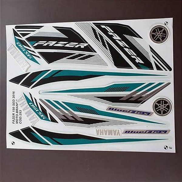 KIT DE FAIXAS FAZER 150 BRANCA 2016 SED J