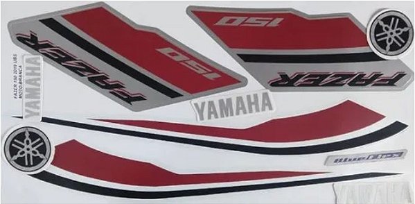 KIT DE FAIXAS FAZER 150 BRANCA 2019 UBS w