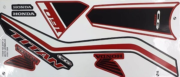 KIT DE FAIXAS TITAN 160 VERM 2019 EX k