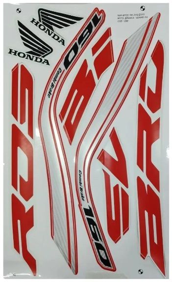 KIT DE FAIXAS NXR 160 BRANCA/VERM 2019 ESDD w