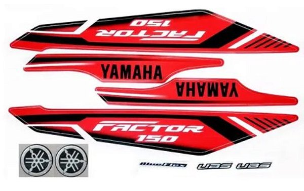 KIT DE FAIXAS FAZER 150 VERM 2022 ED J
