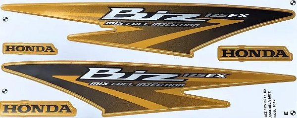 KIT DE FAIXAS BIZ 125 AMARELA 2011 ES -k