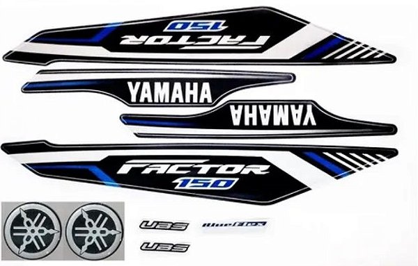 KIT DE FAIXAS FACTOR 150 PRETA 2022 ED J