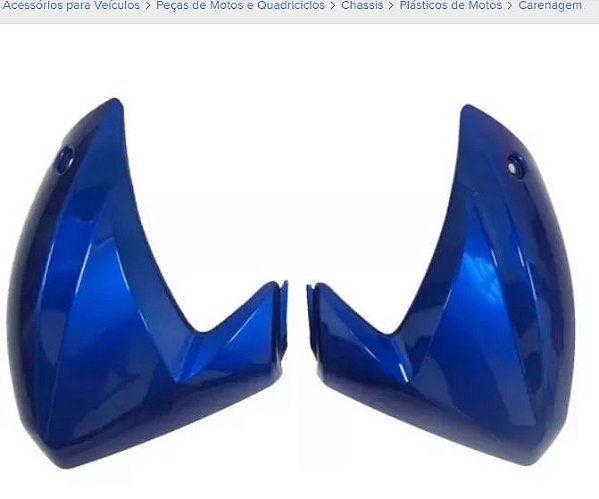 ABA DO TANQUE FAN 150 AZUL 2014 METALICO TWISTER &
