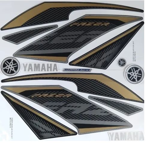 KIT DE FAIXAS FAZER 250 PRETA 2017 BLUE FLEX J
