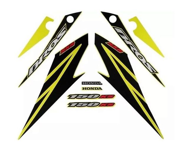 KIT DE FAIXAS NXR 150 AMARELO 2008 KS k