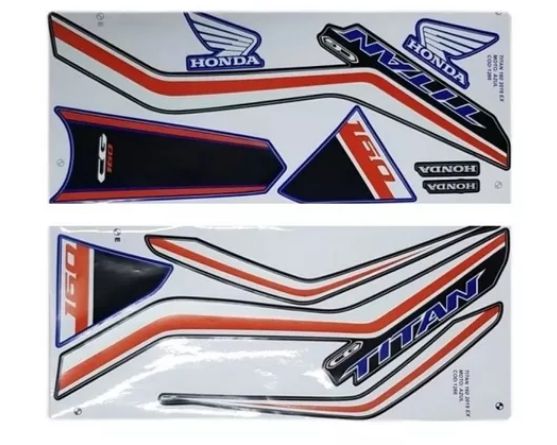 KIT DE FAIXAS TITAN 160 AZUL 2019 EX -k