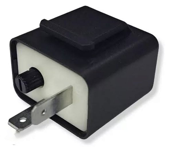 RELE DE PISCA 2P COM BOTÃO P/REGULAGEM LP/LED J