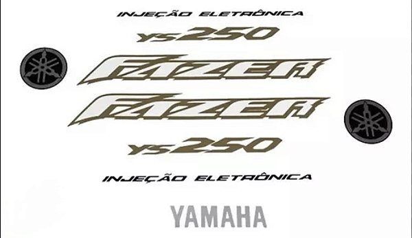 KIT DE FAIXAS FAZER 250 PRETA 2007 j
