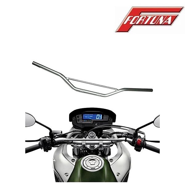 GUIDÃO XRE 300 PRATA S/PESO (RONCAR/FORTUNA &