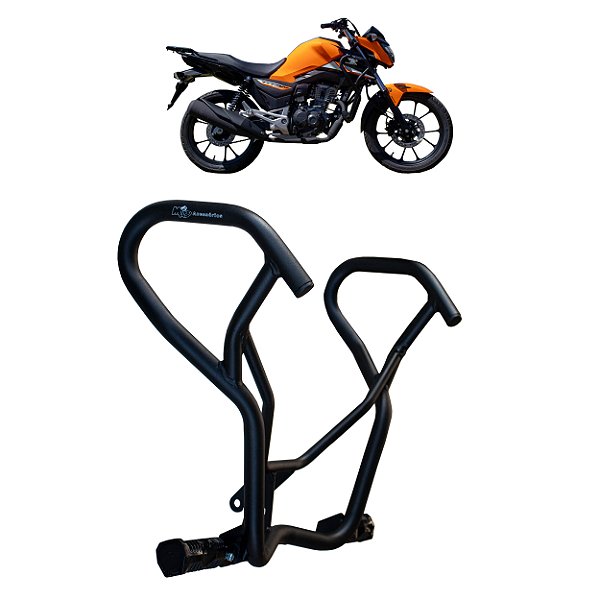 PROTETOR CARENAGEM TITAN 160 2025 PRETO FOSCO C/PEDALEIRA MA f