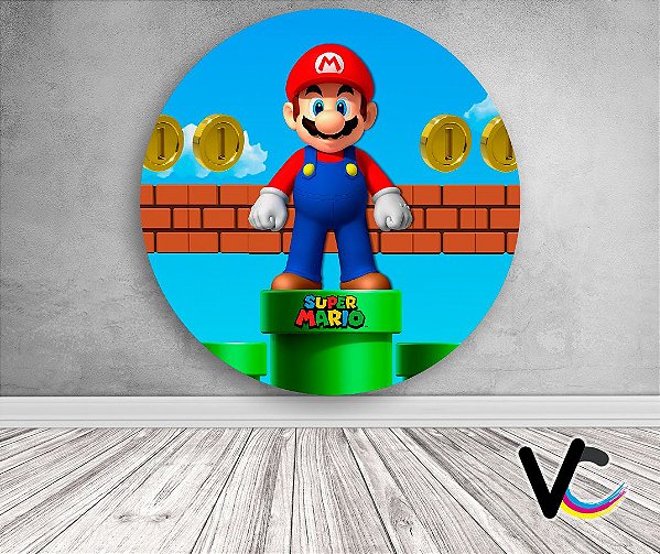 Fundo Fotográfico Em Tecido Super Mario Bross 2,20X1,50 em