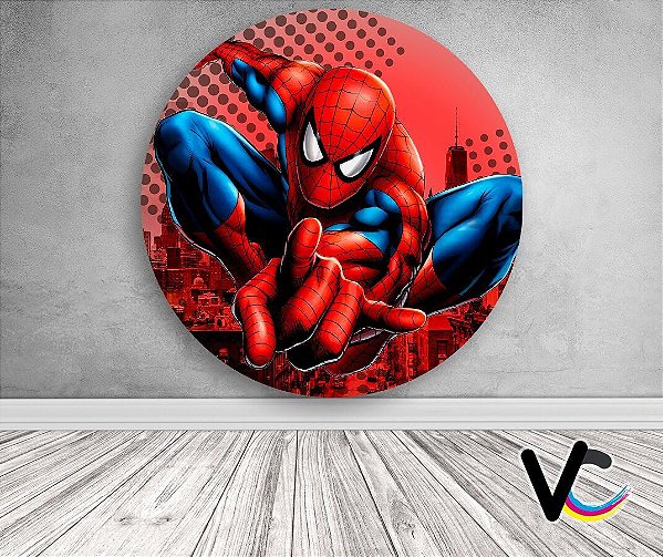 Painel de Festa em Tecido - Homem Aranha Quadrinhos